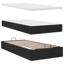 osmannisk sengeramme med madrasser 160x200 cm stof sort
