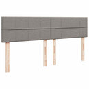 osmannisk sengeramme med madrasser 160x200 cm stof gråbrun