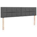 osmannisk sengeramme med madrasser 180x200 cm stof mørkegrå