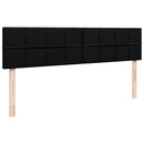osmannisk sengeramme med madrasser 180x200 cm stof sort