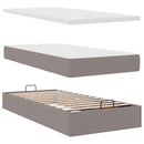 osmannisk sengeramme med madrasser 180x200 cm stof gråbrun