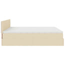 osmannisk sengeramme med madrasser 180x200 cm stof cremefarvet