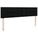 osmannisk sengeramme med madrasser 200x200 cm stof sort