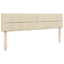 osmannisk sengeramme med madrasser 200x200 cm stof cremefarvet