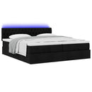 osmannisk sengeramme med madrasser 160x200 cm stof sort