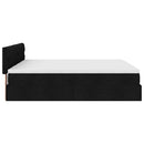 osmannisk sengeramme med madrasser 160x200 cm stof sort