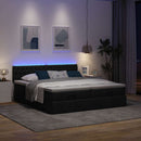 osmannisk sengeramme med madrasser 180x200 cm stof sort