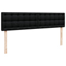 osmannisk sengeramme med madrasser 160x200 cm stof sort