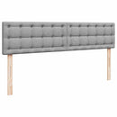osmannisk sengeramme med madrasser 180x200 cm stof lysegrå