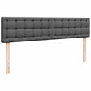 osmannisk sengeramme med madrasser 180x200 cm stof mørkegrå