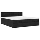 osmannisk sengeramme med madrasser 180x200 cm stof sort