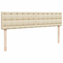 osmannisk sengeramme med madrasser 180x200 cm stof cremefarvet