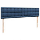 osmannisk sengeramme med madrasser 180x200 cm stof blå