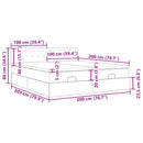 osmannisk sengeramme med madrasser 200x200 cm stof cremefarvet