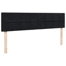 osmannisk sengeramme med madrasser 160x200 cm fløjl sort