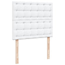 osmannisk sengeramme med madras 120x190 cm kunstlæder hvid