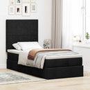 osmannisk sengeramme med madras 90x190 cm stof sort