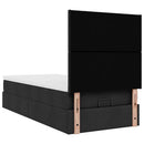 osmannisk sengeramme med madras 90x190 cm stof sort