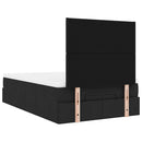 osmannisk sengeramme med madras 120x190 cm stof sort