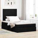 osmannisk sengeramme med madras 120x200 cm stof sort