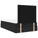 osmannisk sengeramme med madras 120x200 cm stof sort