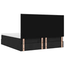 osmannisk sengeramme med madras 160x200 cm stof sort