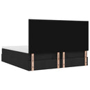 osmannisk sengeramme med madrasser 200x200 cm stof sort