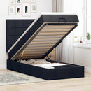 osmannisk sengeramme med madras 80x200 cm stof sort