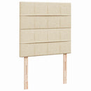 osmannisk sengeramme med madras 80x200 cm stof cremefarvet