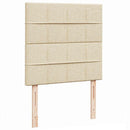 ottoman seng med madras 100x200 cm stof cremefarvet