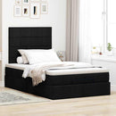 osmannisk sengeramme med madras 120x200 cm stof sort