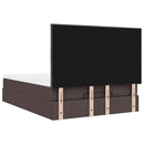 osmannisk sengeramme med madras 140x190 cm stof mørkebrun