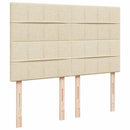 osmannisk sengeramme med madras 140x190 cm stof cremefarvet