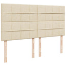 osmannisk sengeramme med madras 160x200 cm stof cremefarvet