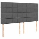osmannisk sengeramme med madrasser 200x200 cm stof mørkegrå