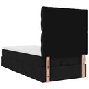 ottoman seng med madras 90x200 cm stof sort