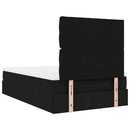 osmannisk sengeramme med madras 120x190 cm stof sort