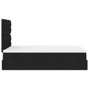 osmannisk sengeramme med madras 120x200 cm stof sort