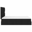 osmannisk sengeramme med madras 140x190 cm stof sort