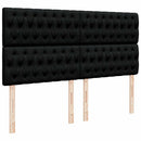 osmannisk sengeramme med madras 160x200 cm stof sort