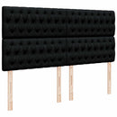 osmannisk sengeramme med madras 180x200 cm stof sort