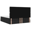 osmannisk sengeramme med madras 180x200 cm stof sort
