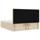 osmannisk sengeramme med madras 180x200 cm stof cremefarvet