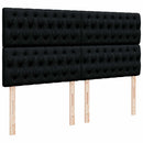osmannisk sengeramme med madrasser 200x200 cm stof sort