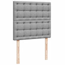 ottoman seng med madras 100x200 cm stof lysegrå