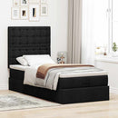 ottoman seng med madras 100x200 cm stof sort