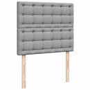 osmannisk sengeramme med madras 120x190 cm stof lysegrå