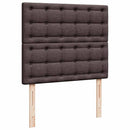osmannisk sengeramme med madras 120x190 cm stof mørkebrun