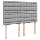 osmannisk sengeramme med madras 140x190 cm stof lysegrå