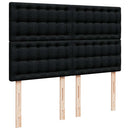 osmannisk sengeramme med madras 140x190 cm stof sort